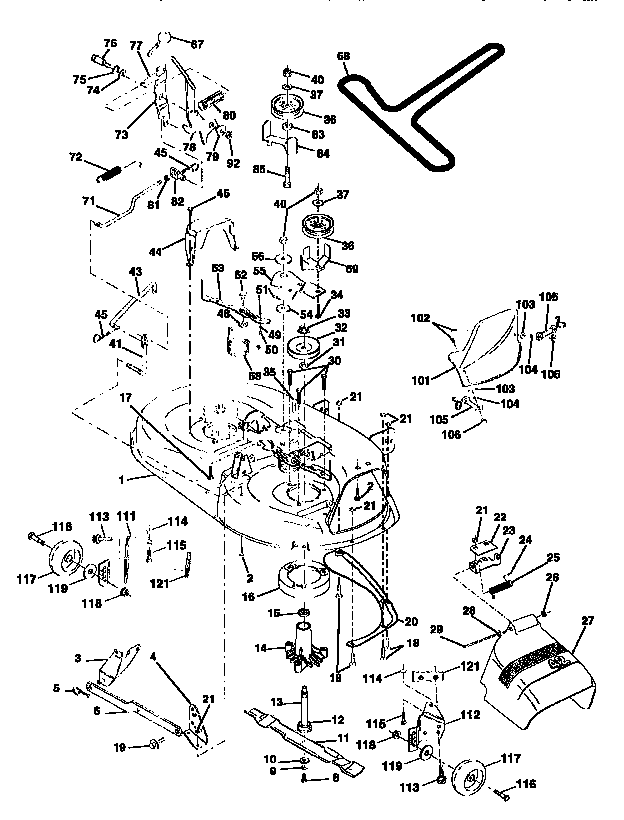 Craftsman 917256360 mower deck diagram