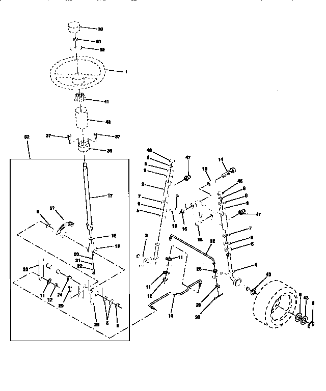 Craftsman 917256390 steering assembly diagram