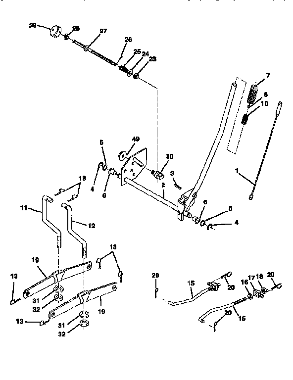 Craftsman 917256562 mower lift diagram