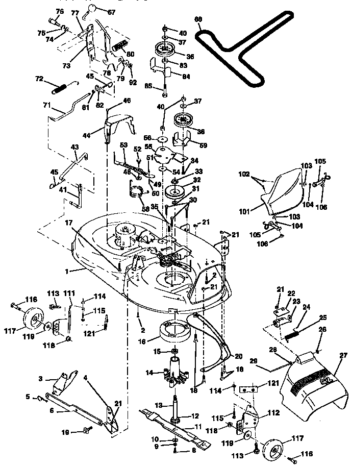 Craftsman 917256562 mower deck diagram