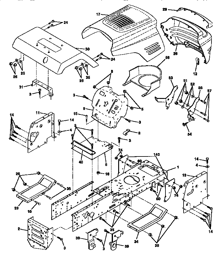 Craftsman 917256552 chassis and enclosures diagram