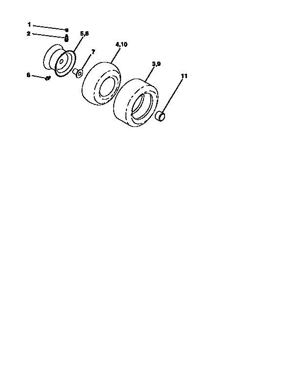 Craftsman 917256552 wheels and tires diagram