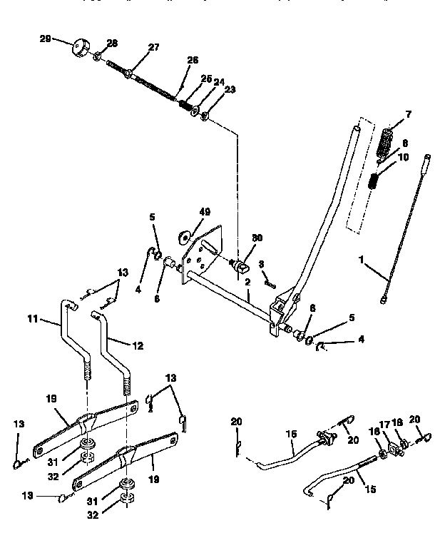Craftsman 917256552 mower lift diagram