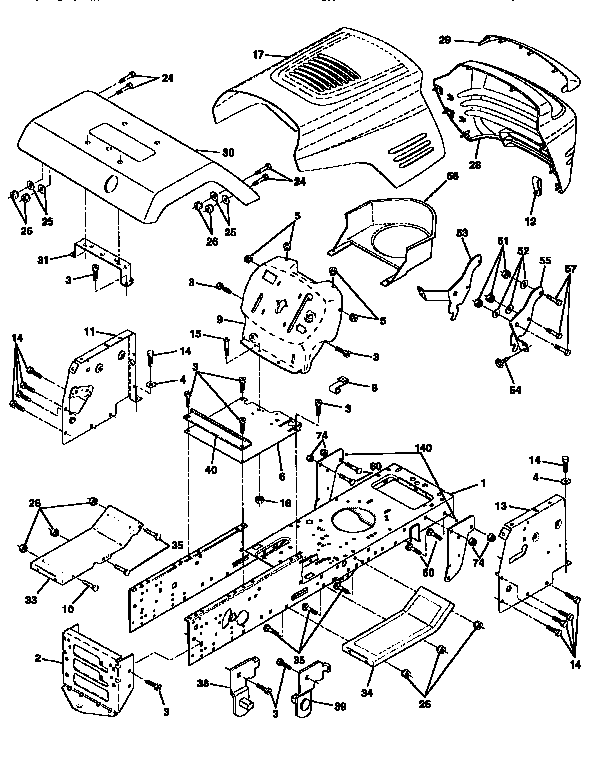 Craftsman 917256531 chassis and enclosures diagram