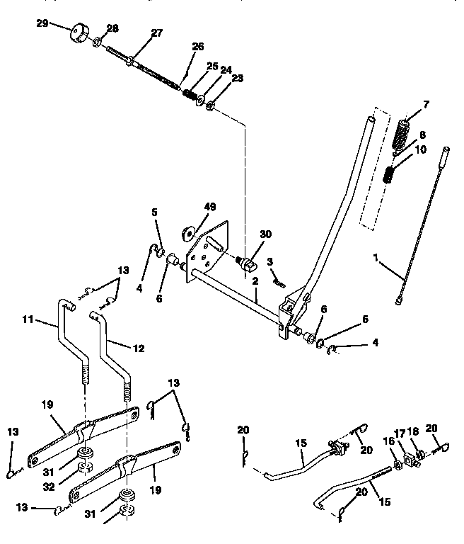 Craftsman 917256531 mower lift diagram