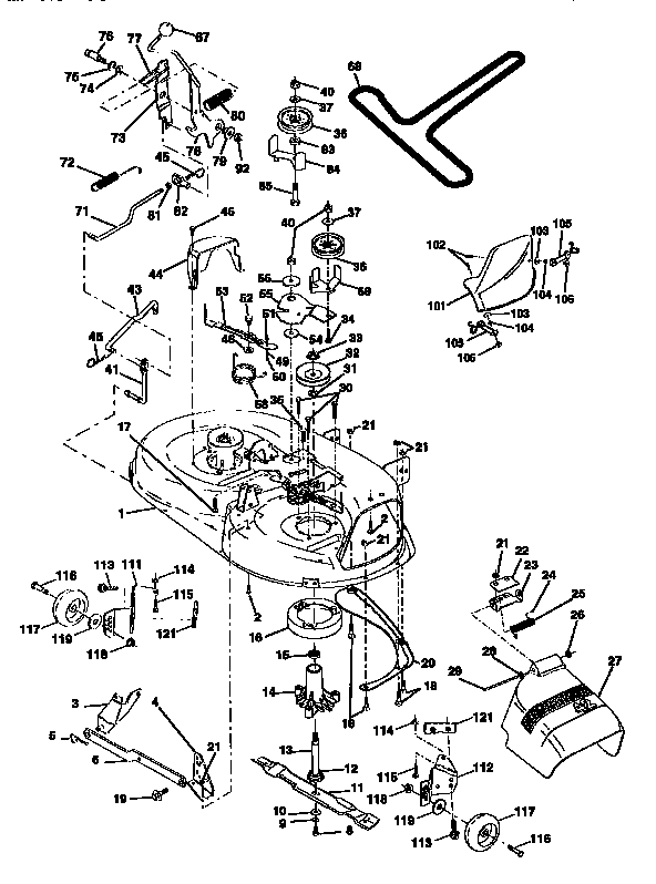 Craftsman 917256531 mower deck diagram