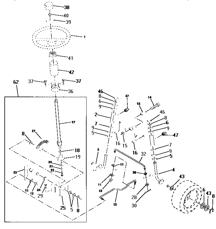 Craftsman 917256501 steering diagram