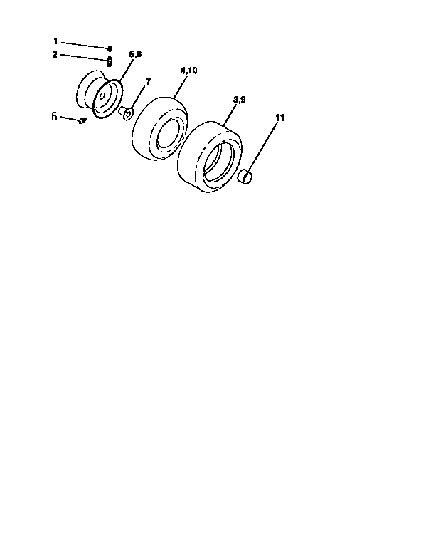 Craftsman 917256501 wheels and tires diagram