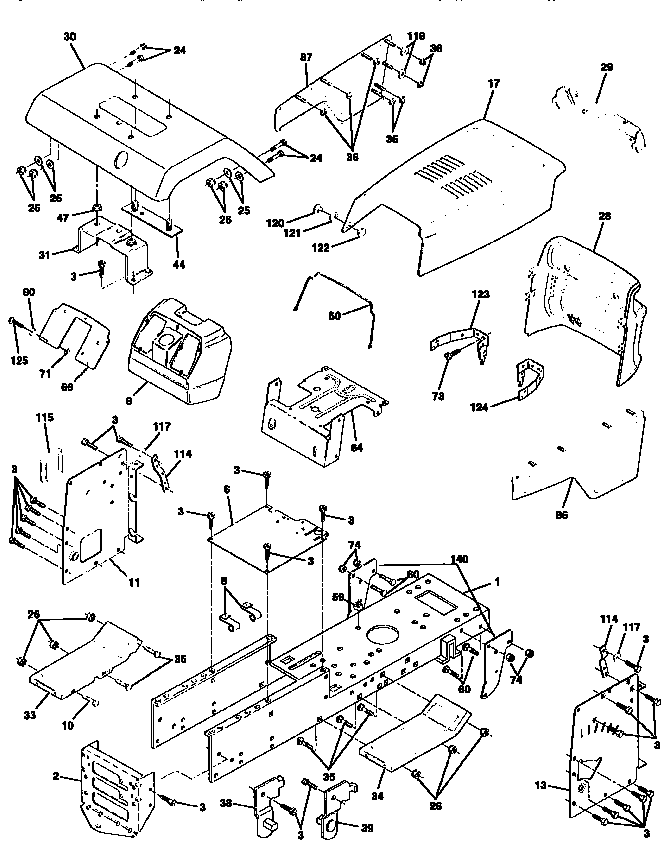Craftsman 917256611 chassis and enclosures diagram