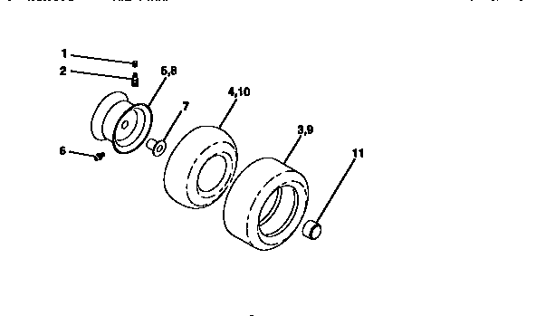 Craftsman 917256611 wheels and tires diagram