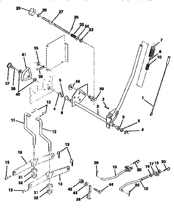Craftsman 917256611 mower lift diagram
