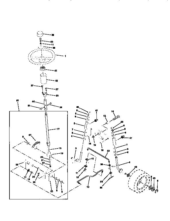 Craftsman 917256571 steering assembly diagram