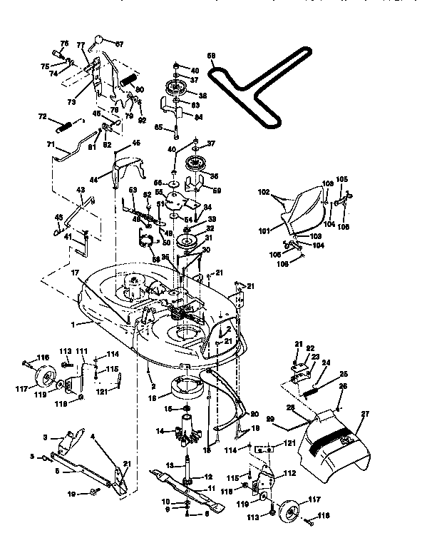 Craftsman 917256571 mower deck diagram