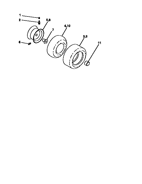 Craftsman 917251360 wheels and tires diagram