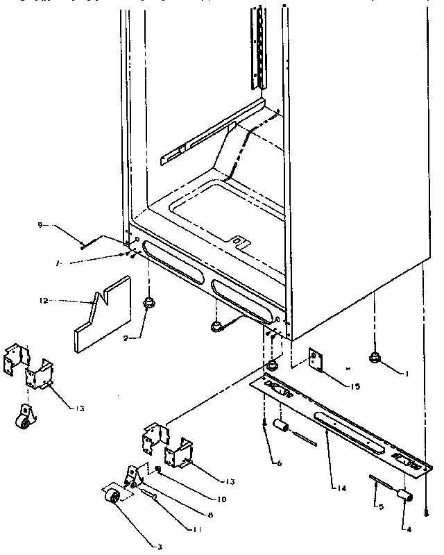 Amana THI18S3W-P1195401W cabinet bottom diagram