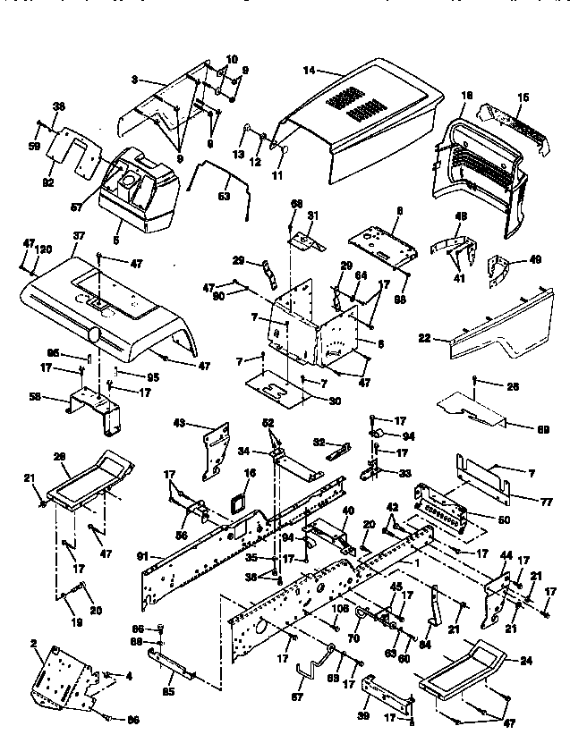 Craftsman 917251481 chassis and enclosures diagram