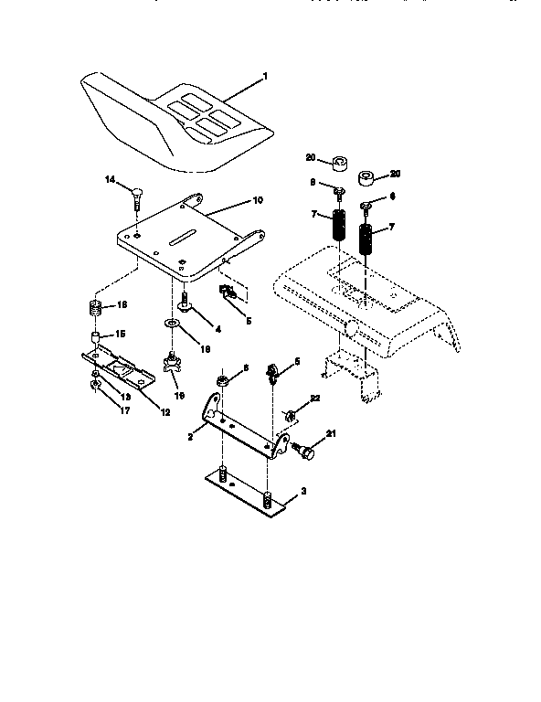 Craftsman 917251481 seat assembly diagram