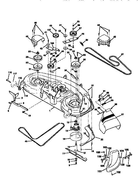 Craftsman 917251481 mower deck diagram