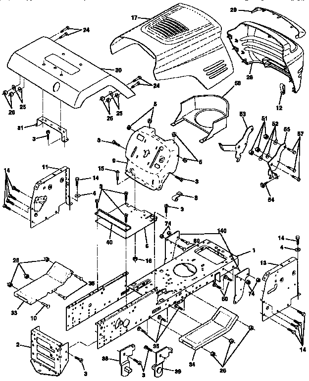 Craftsman 917256543 chassis and enclosures diagram