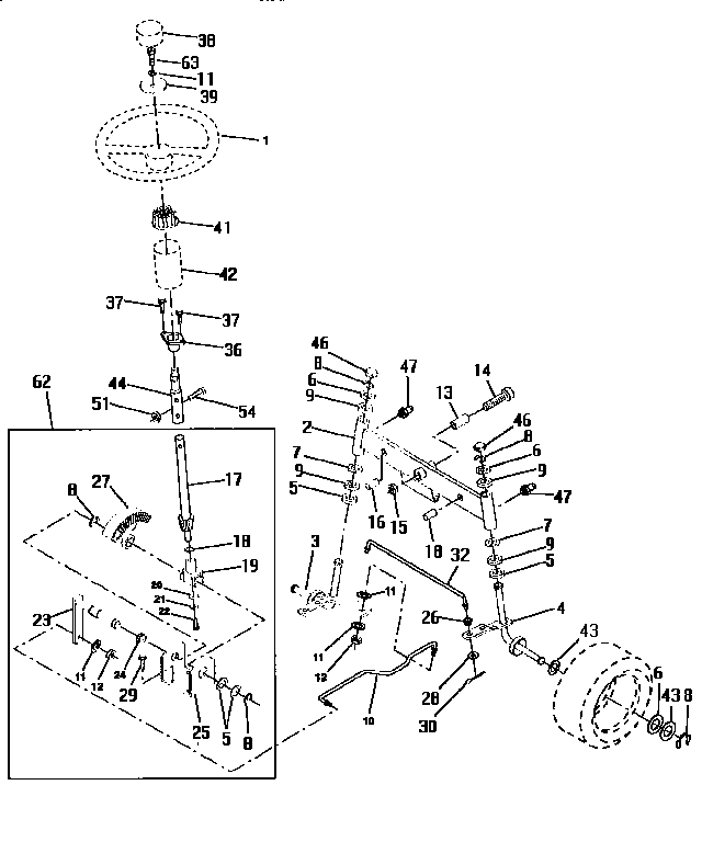 Craftsman 917256543 steering assembly diagram