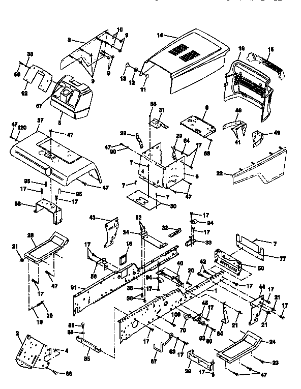 Craftsman 917251551 chassis and enclosures diagram