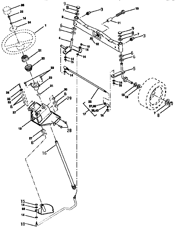Craftsman 917251551 steering assembly diagram