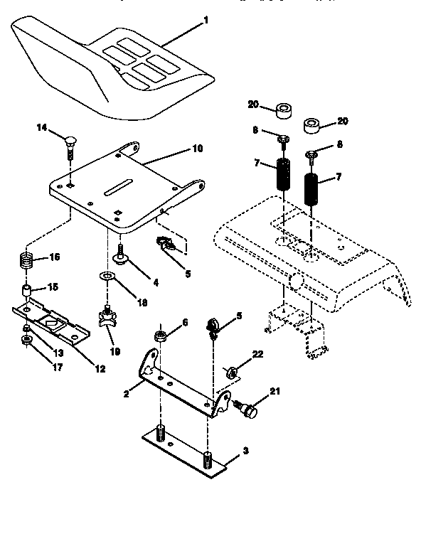 Craftsman 917251551 seat assembly diagram