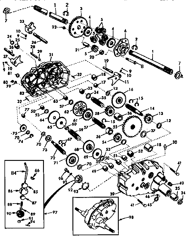 Craftsman 917251551 transaxle diagram