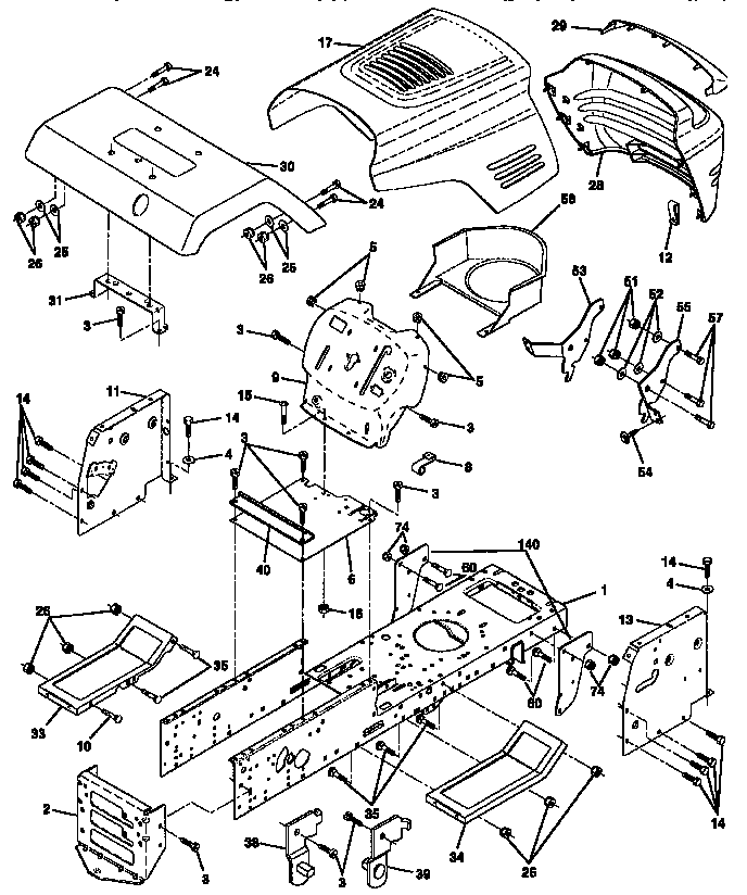 Craftsman 917256522 chassis and enclosures diagram