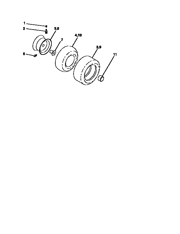 Craftsman 917256522 wheels and tires diagram