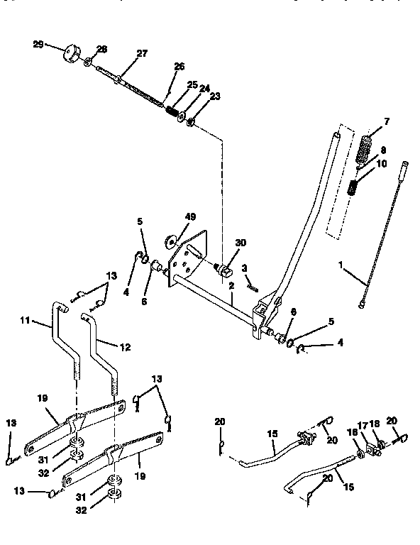 Craftsman 917256522 mower lift diagram