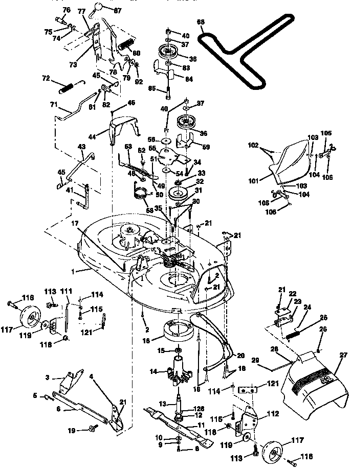 Craftsman 917256522 mower deck diagram