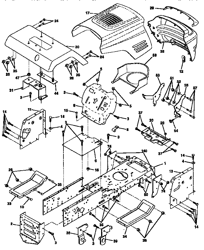 Craftsman 917256370 chassis and enclosures diagram