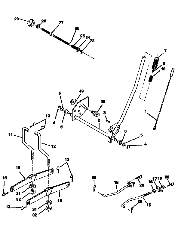 Craftsman 917256370 mower lift diagram