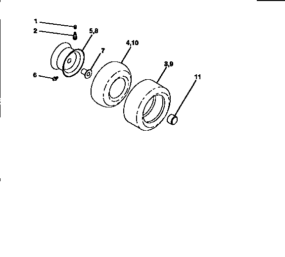 Craftsman 917256491 wheels and tires diagram