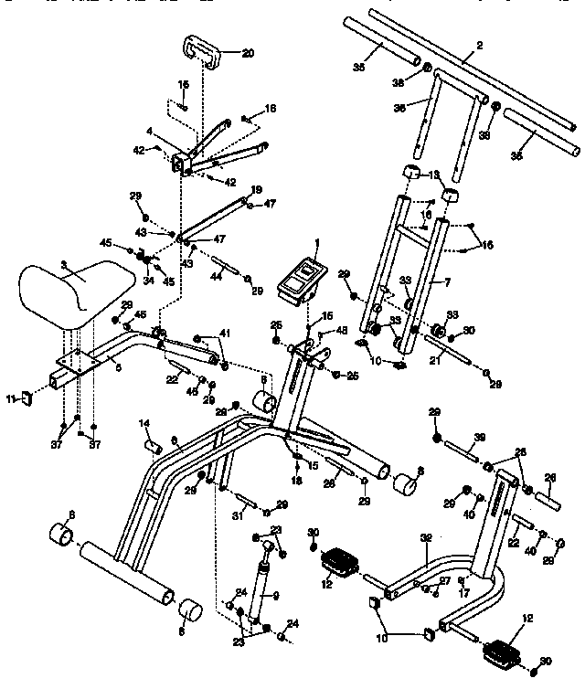 Weslo WLCR97558 unit parts diagram