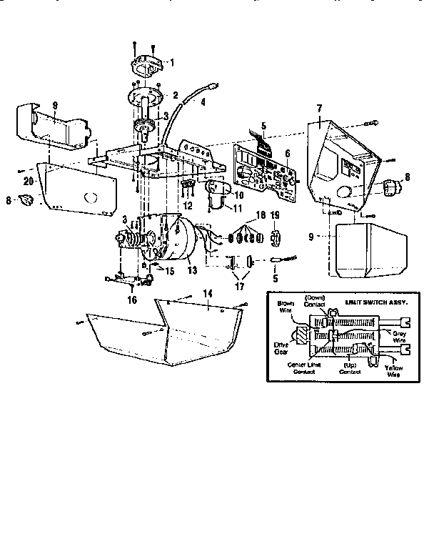 Craftsman 13953800SRT1 opener assembly diagram