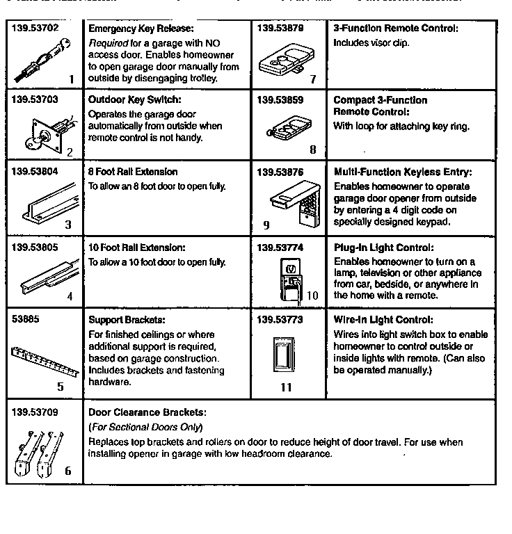 Craftsman 13953800SRT1 accessories diagram
