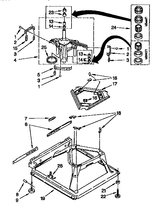 Kenmore 11092597400 machine base diagram