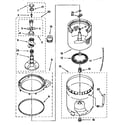 Kenmore 11092583220 agitator, basket and tub diagram