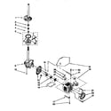 Kenmore 11092583220 gearcase, motor and pump diagram