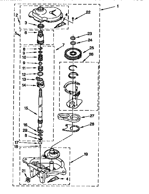 Kenmore 11092587210 gearcase 3360630 diagram