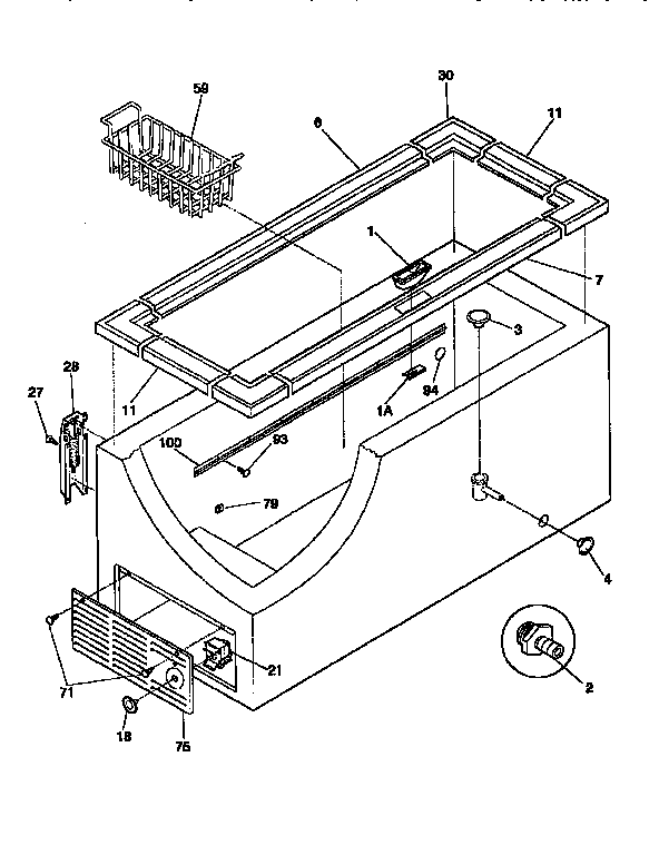 Kenmore 2539165510 cabinet diagram