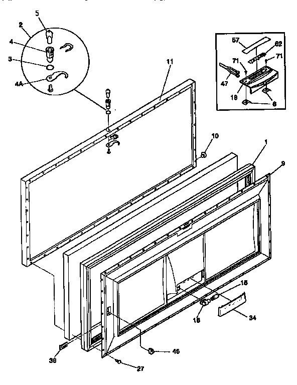 Kenmore 2539168510 door diagram