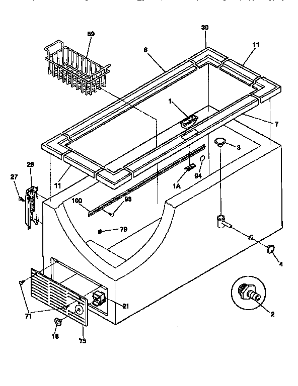 Kenmore 2539168510 cabinet diagram