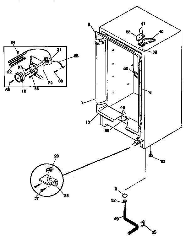 Kenmore 2539262010 cabinet diagram