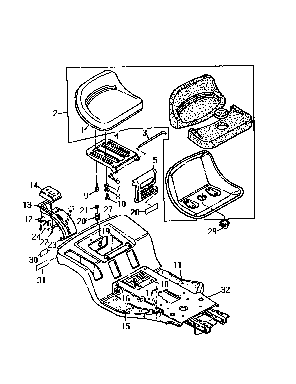 Craftsman 750256040 frame and seat diagram