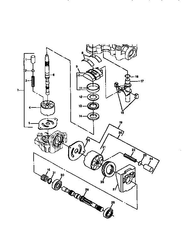 Craftsman 750256040 range shift, pump and motor diagram