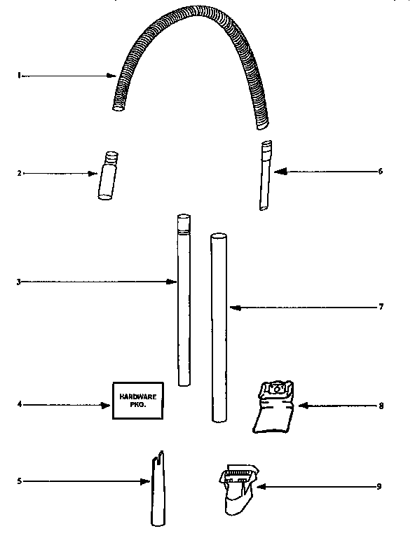 Eureka 4350A attachment parts diagram