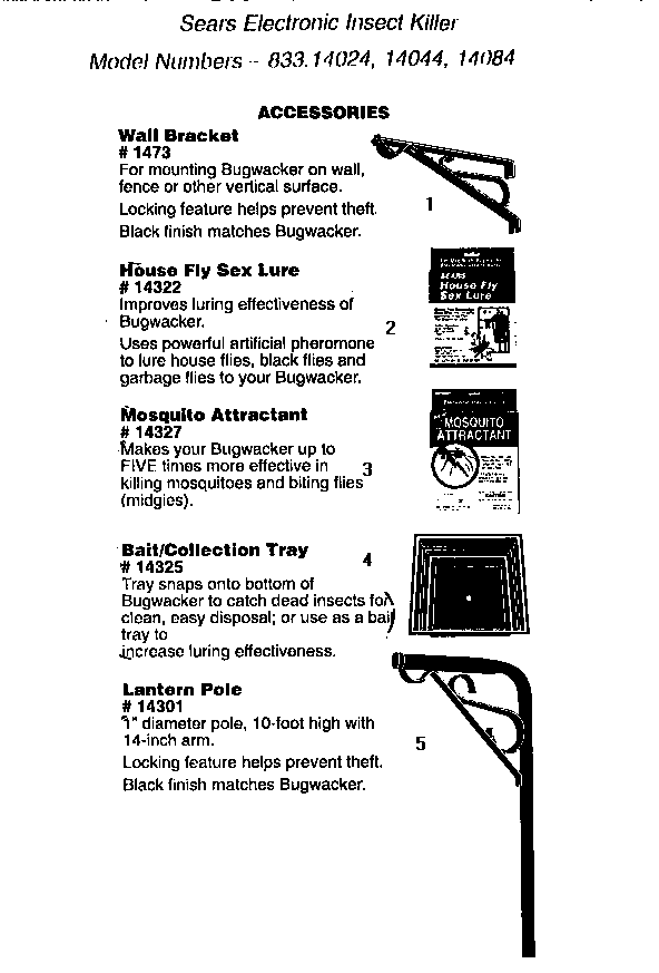 Craftsman 83314084 optional accessories diagram